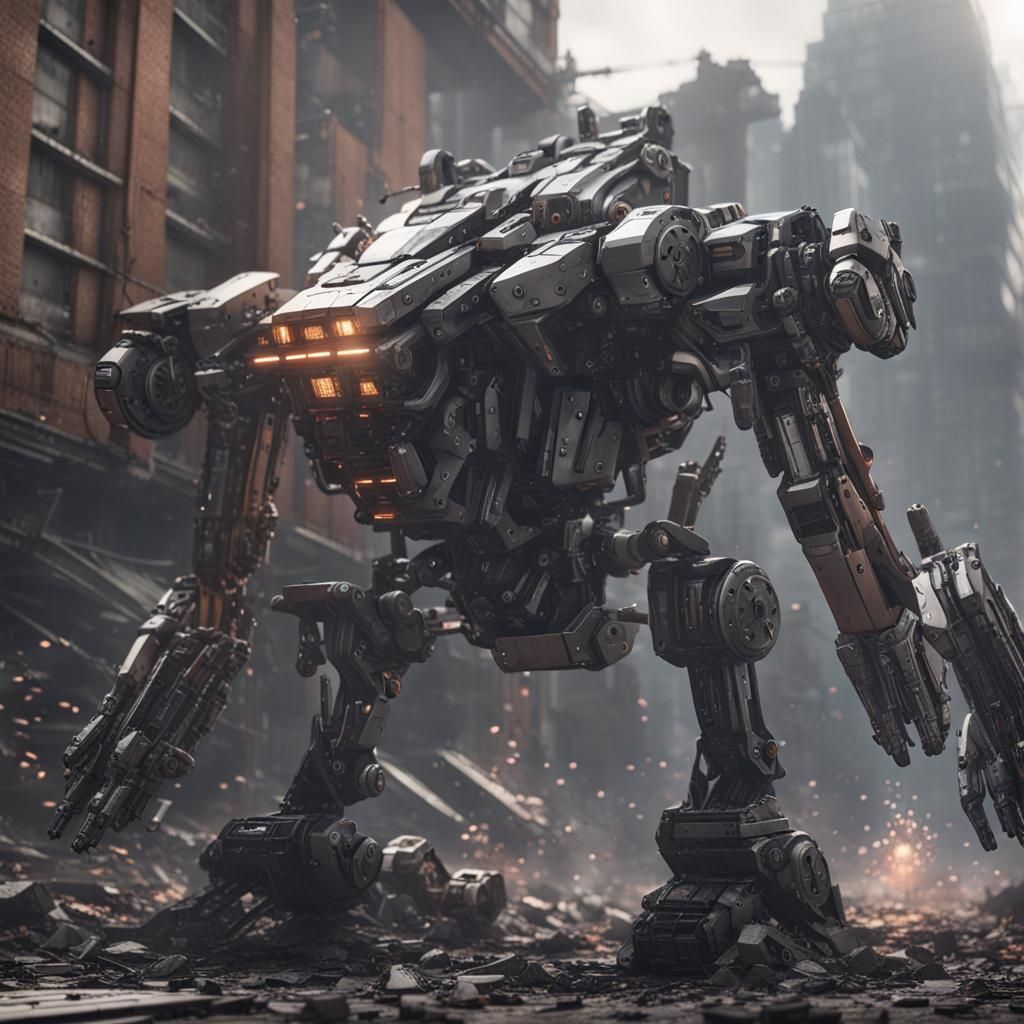 Futuristic War Apocalypse in Ultra-Realistic Style