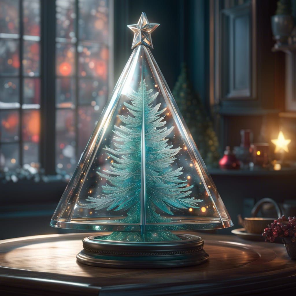 Frosted Glass Christmas Tree Concept Art