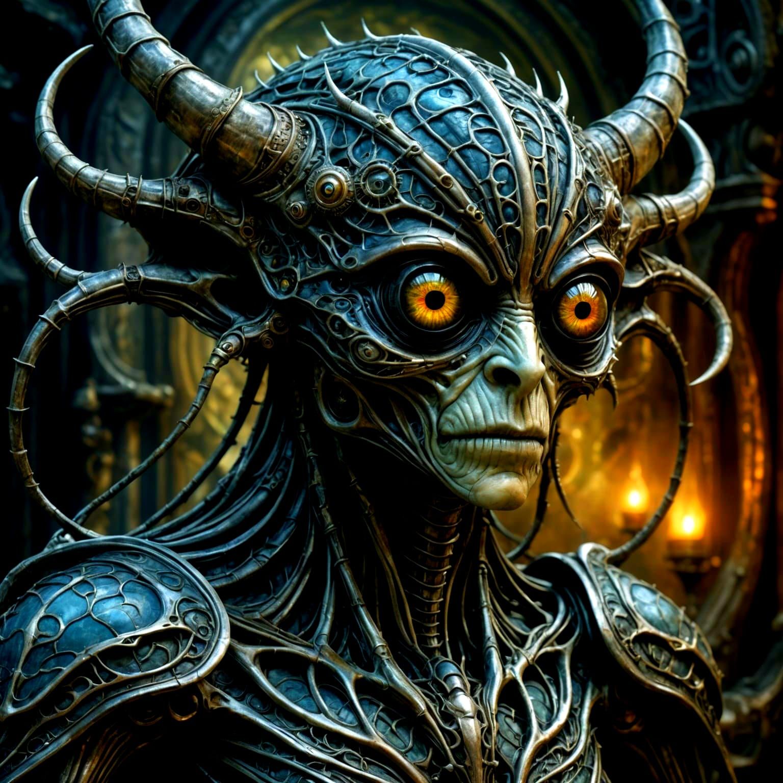 Surreal Creature with Unusual Eyes in Detailed Fantasy Art