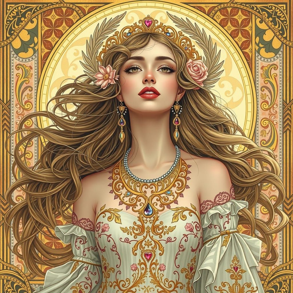 Crimson Goddess of Love in Enchanting Candlelight