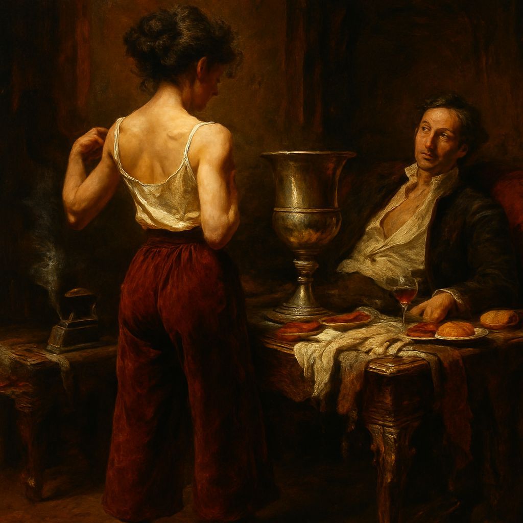 Opulent Alchemist's Study in 18th-Century France