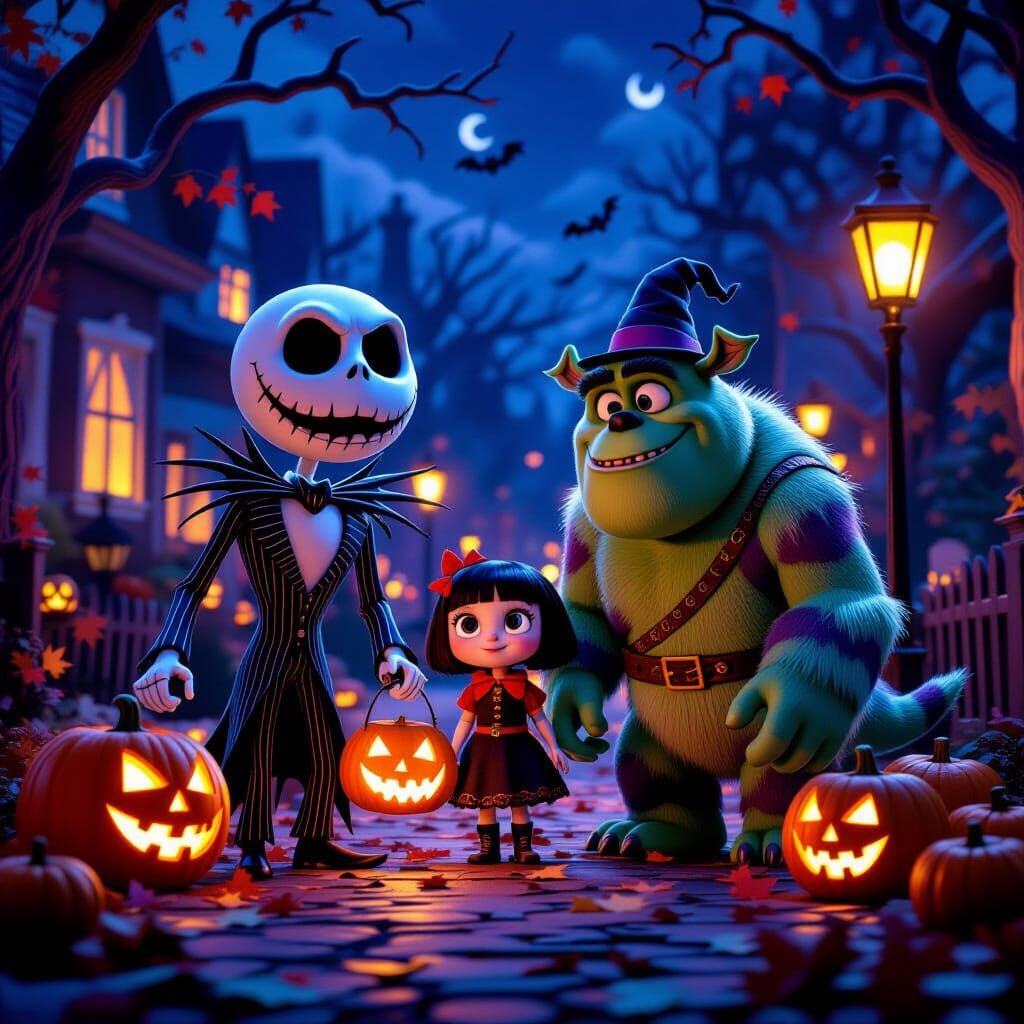 Pixar Characters Celebrate Halloween in Spooky Animated Styl...