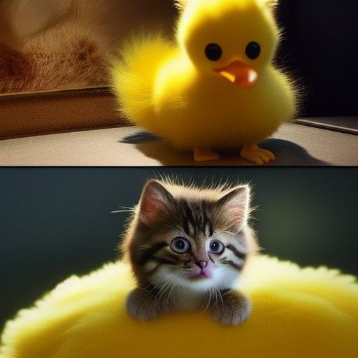 Kitten and Duckling Playdate: Digital Matte Painting