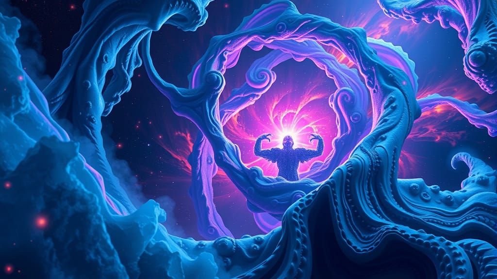 Cosmic Horror Nebula in Dark Fantasy Style