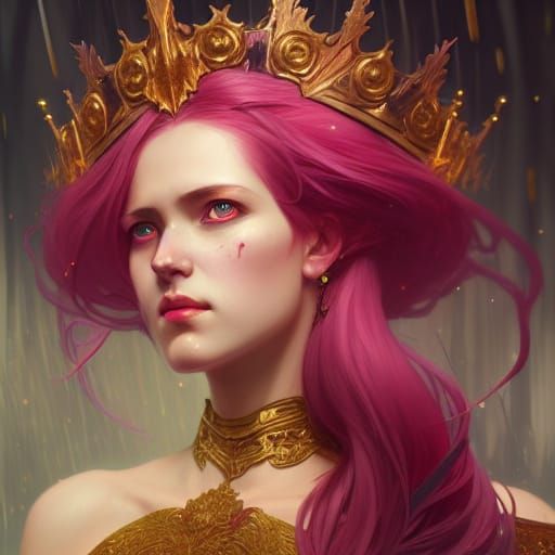 Intricate Portrait of a Winter Empress