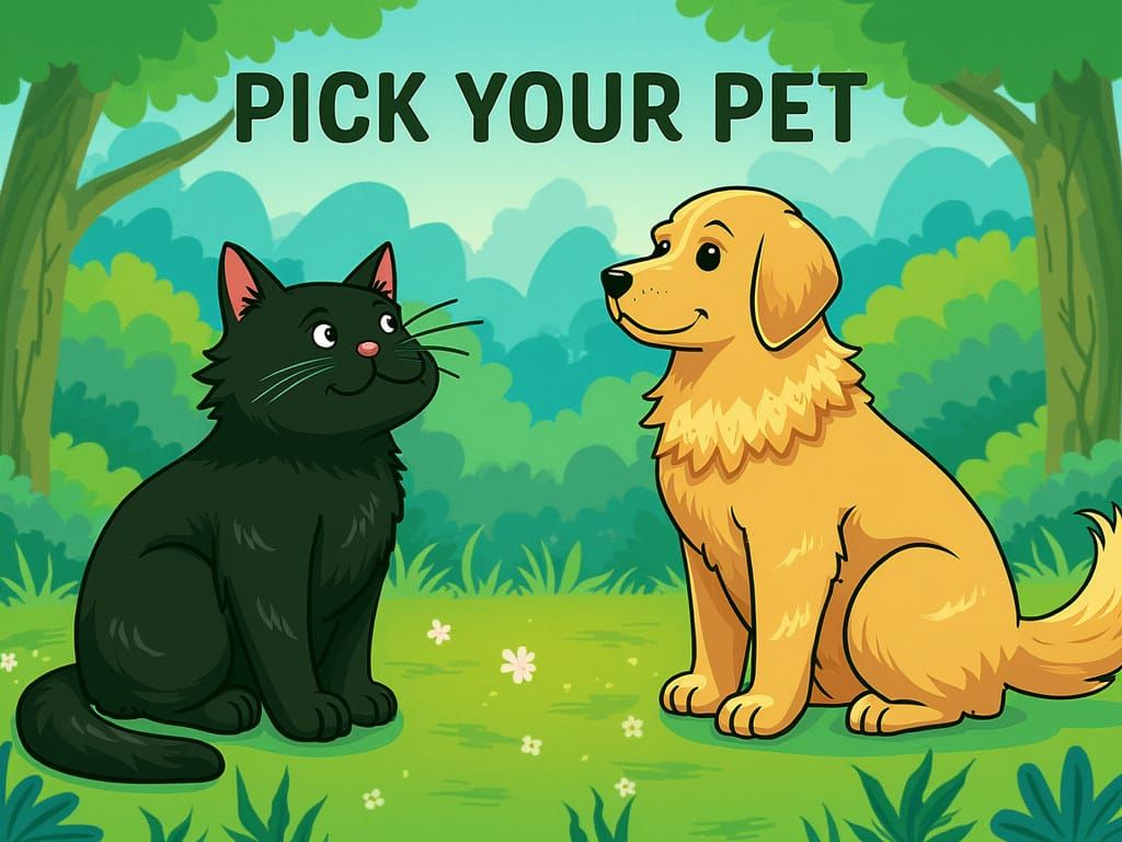 Whimsical Feline Canine Friends Bask in Sunny Delight