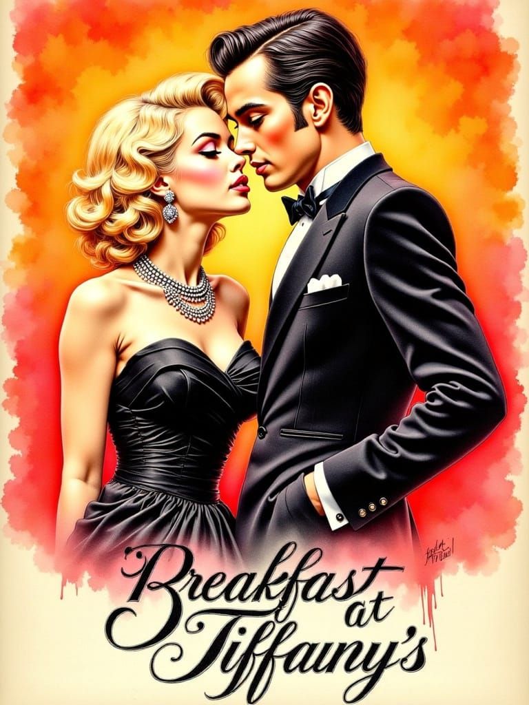 Elegant Hollywood Icons in Retro Chic Style