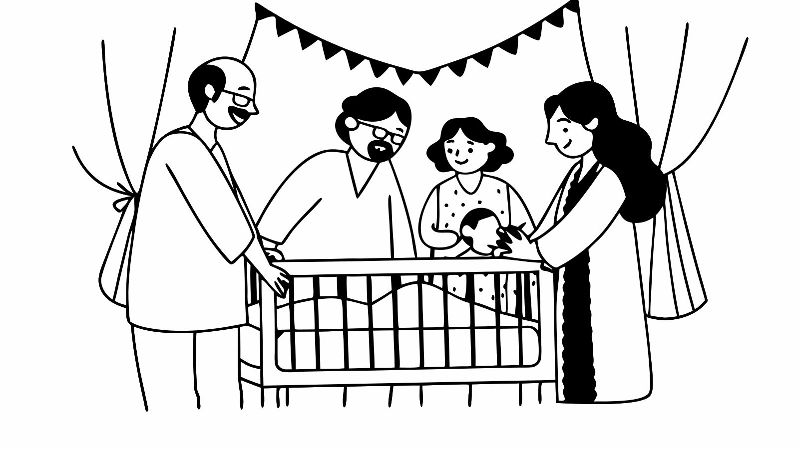 Indian Family Baby Naming Ceremony in 2D Animation