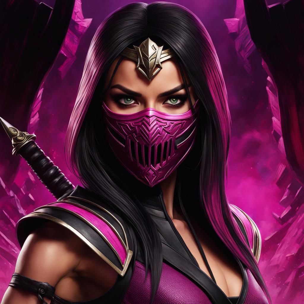 Mileena in Shao Kahn's Throne Room