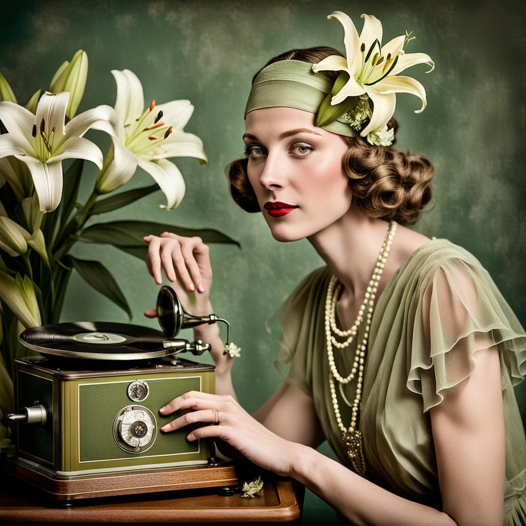 Roaring Twenties Portrait in Vintage Photography Style