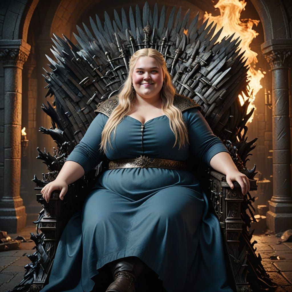 Fantastical French Princess Sits Regally on the Iron Throne