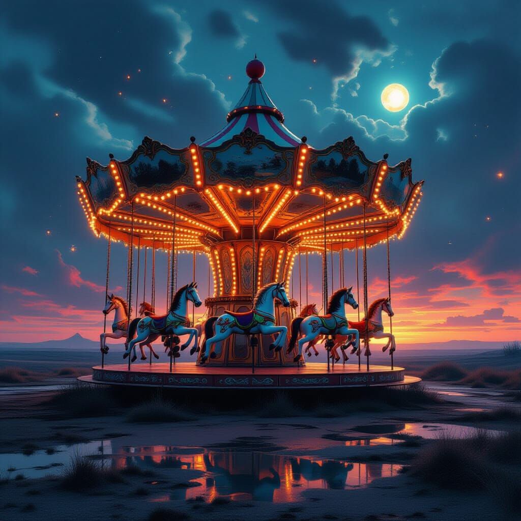 Alien Flora Carousel on Desolate Planet