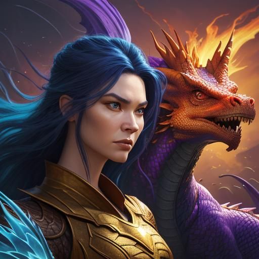 Dragon Woman: Pixar-Style 3D Concept Art