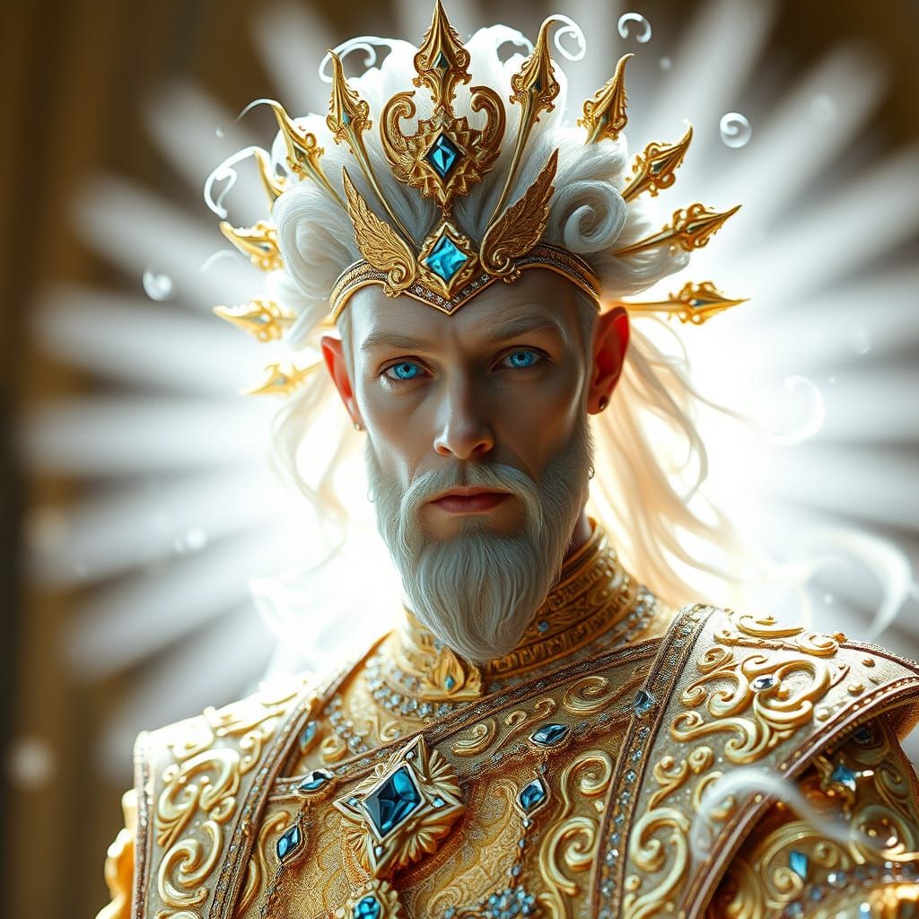 Enoch in Celestial Robes, Majestic Divine Figure