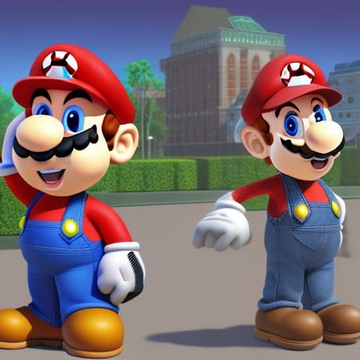 Mario Reimagined as 3D Digital Art