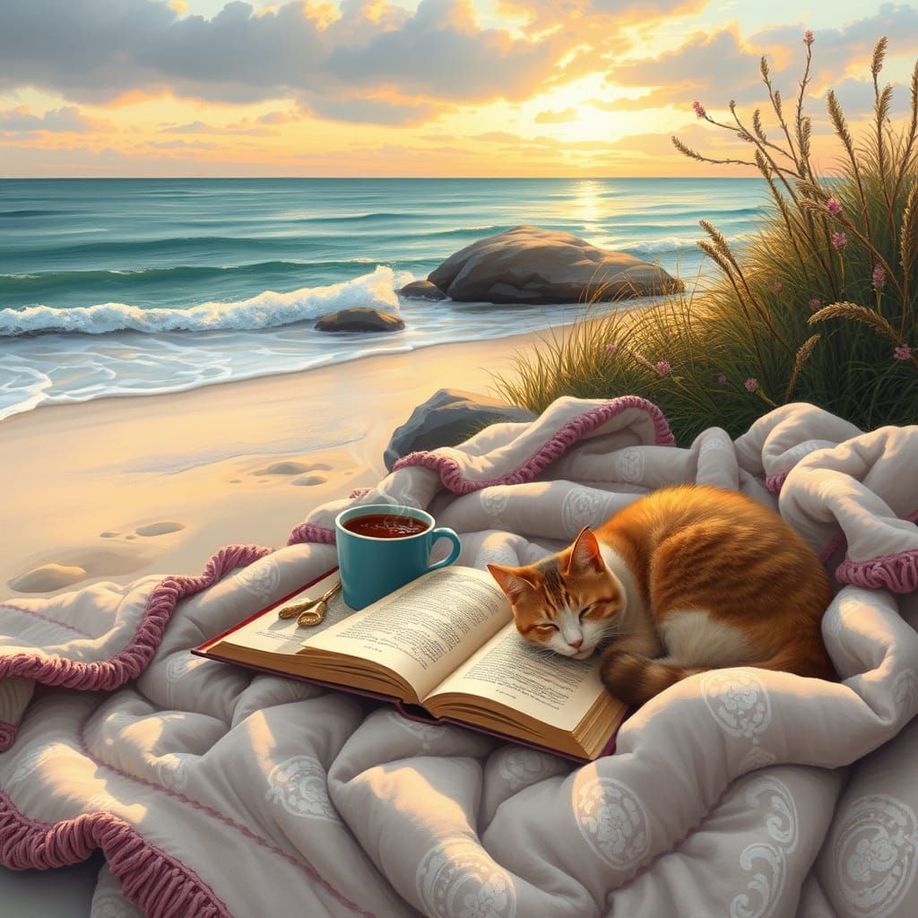 Cozy Beach Retreat in Whimsical Style