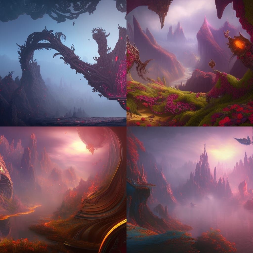 Fantastical Infinity Love Matte Painting