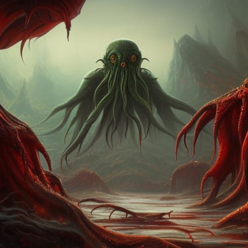 Dead Cthulhu: Detailed Matte Painting