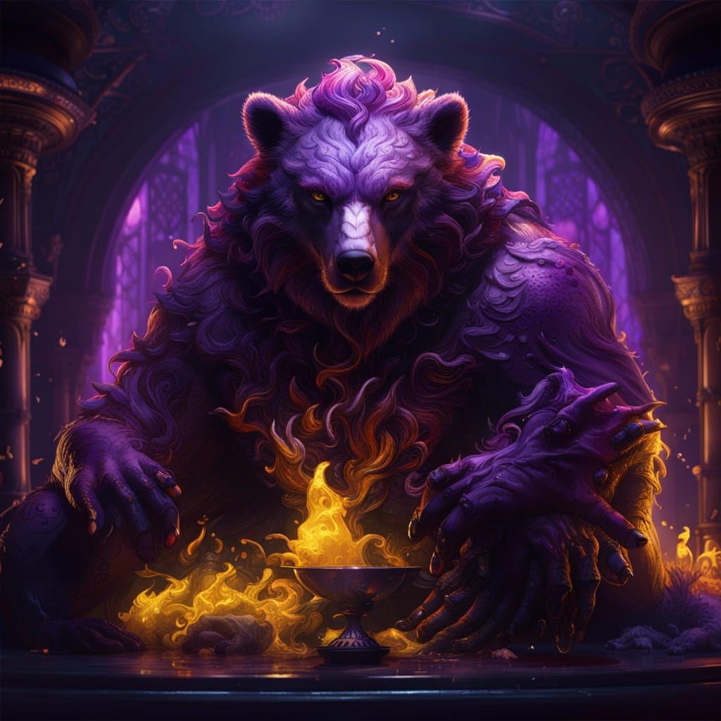 Sexy Bear Dark Fantasy Concept Art