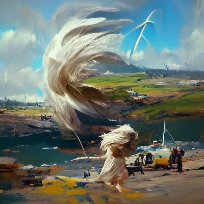 Ethereal Wind Illustration in Fantasy Art Style