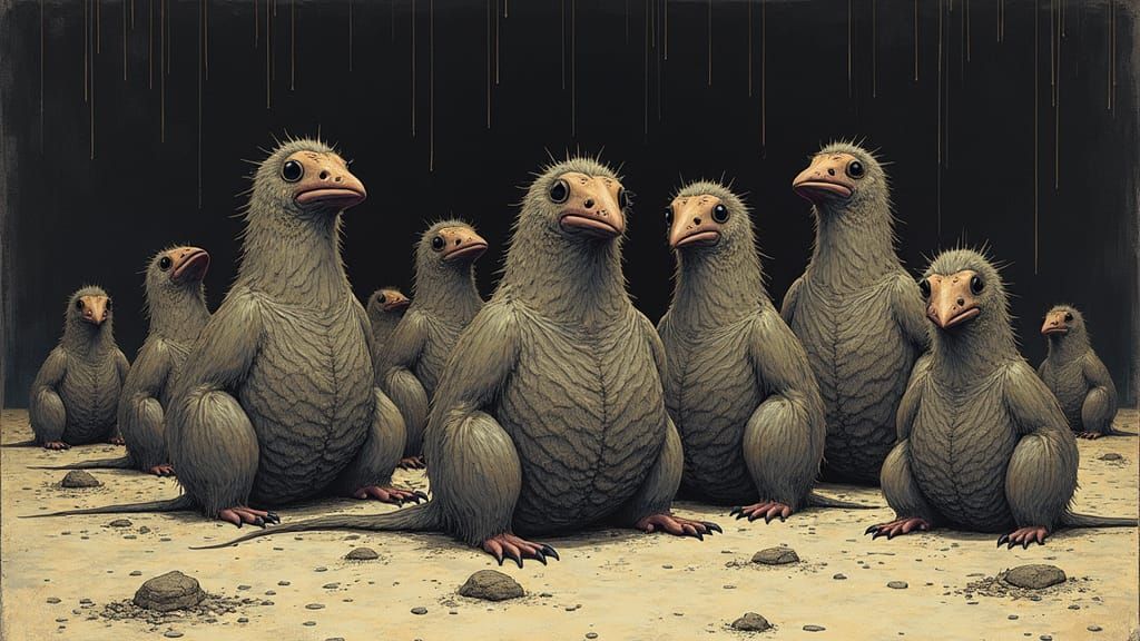 Platypus Apocalypse in Junji Ito Horror Style