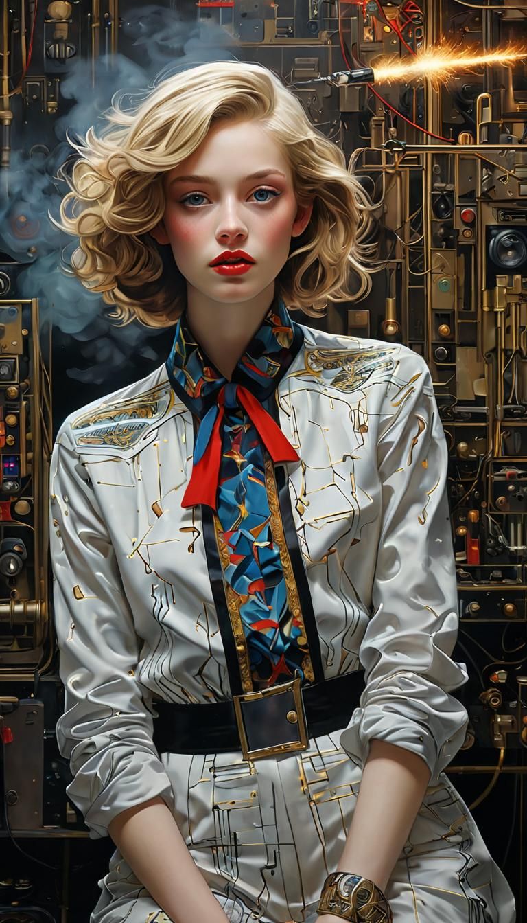 Surreal Cyberpunk Cityscape in Hyperrealistic Art