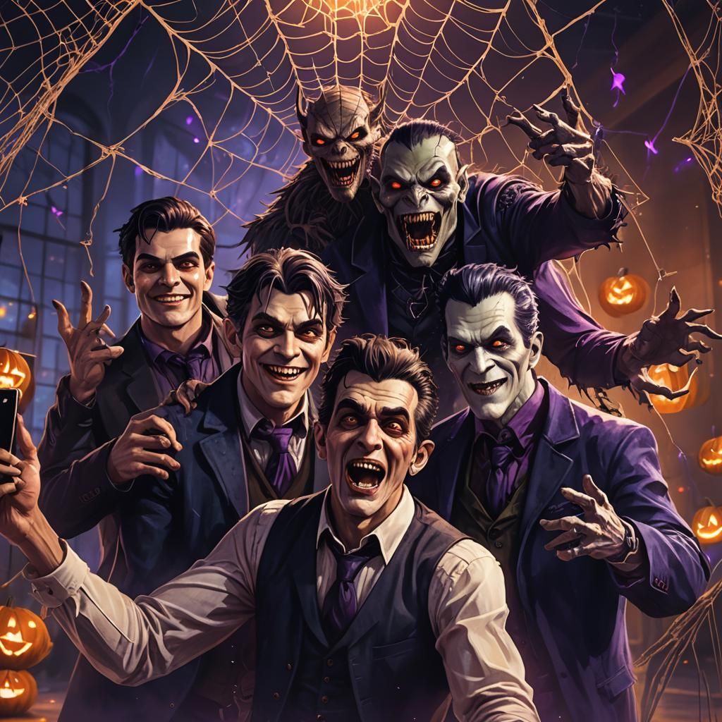 Monster Selfie at High School Dance in Gothic Horror Style