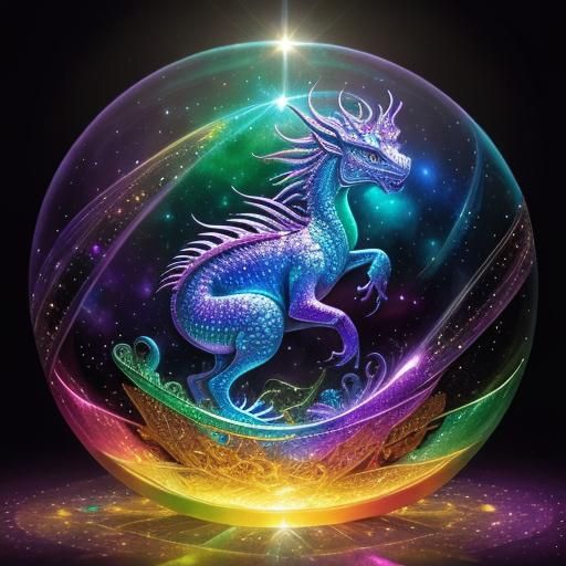 Dragon in Jewel Box: A Visionary Macro Illustration