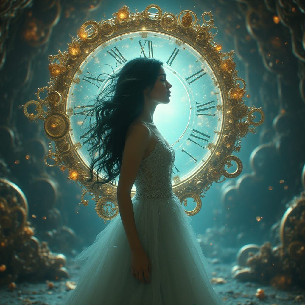 Frozen in Time: A Surreal Futuristic Vision