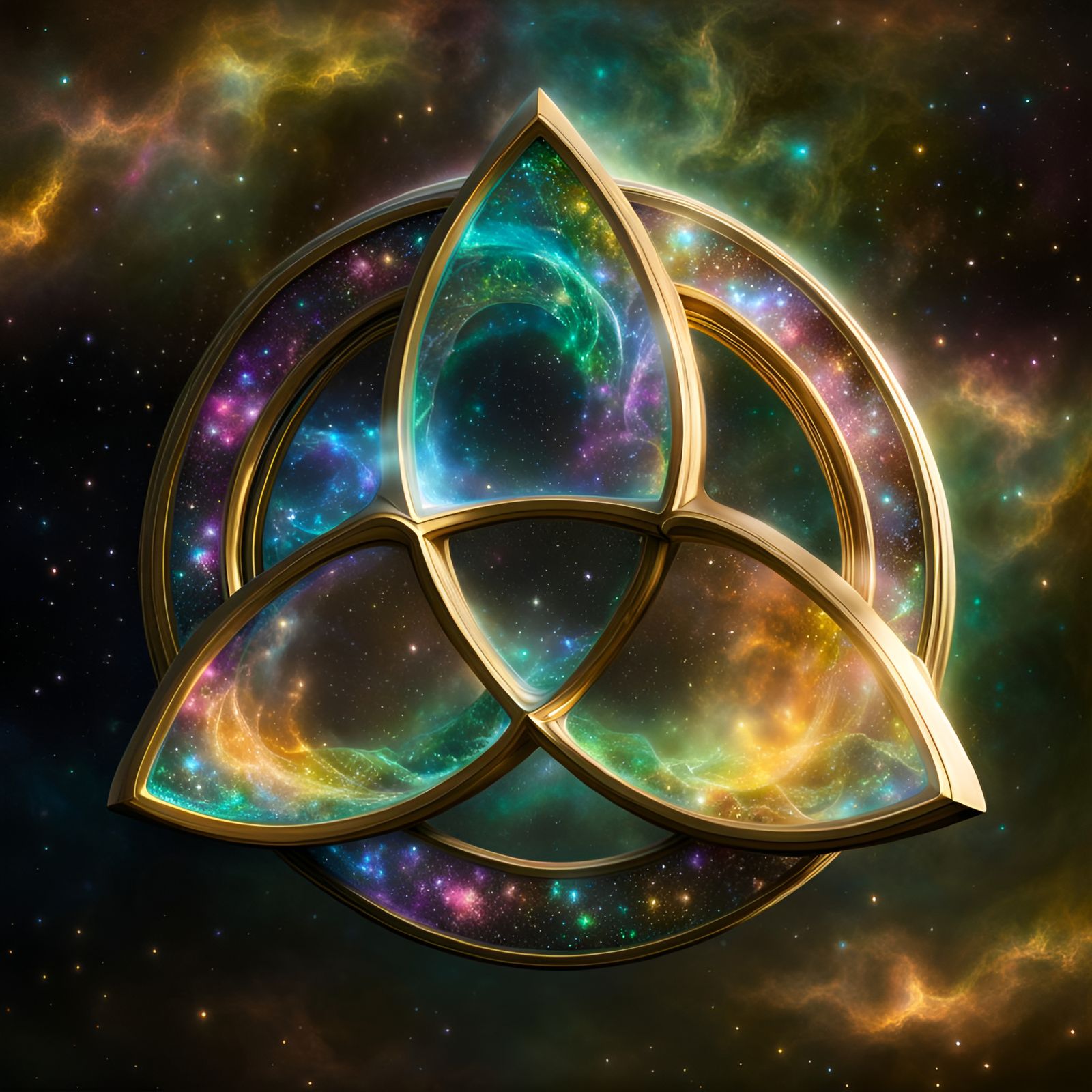 Holographic Triquetra in Astral Cosmic Style