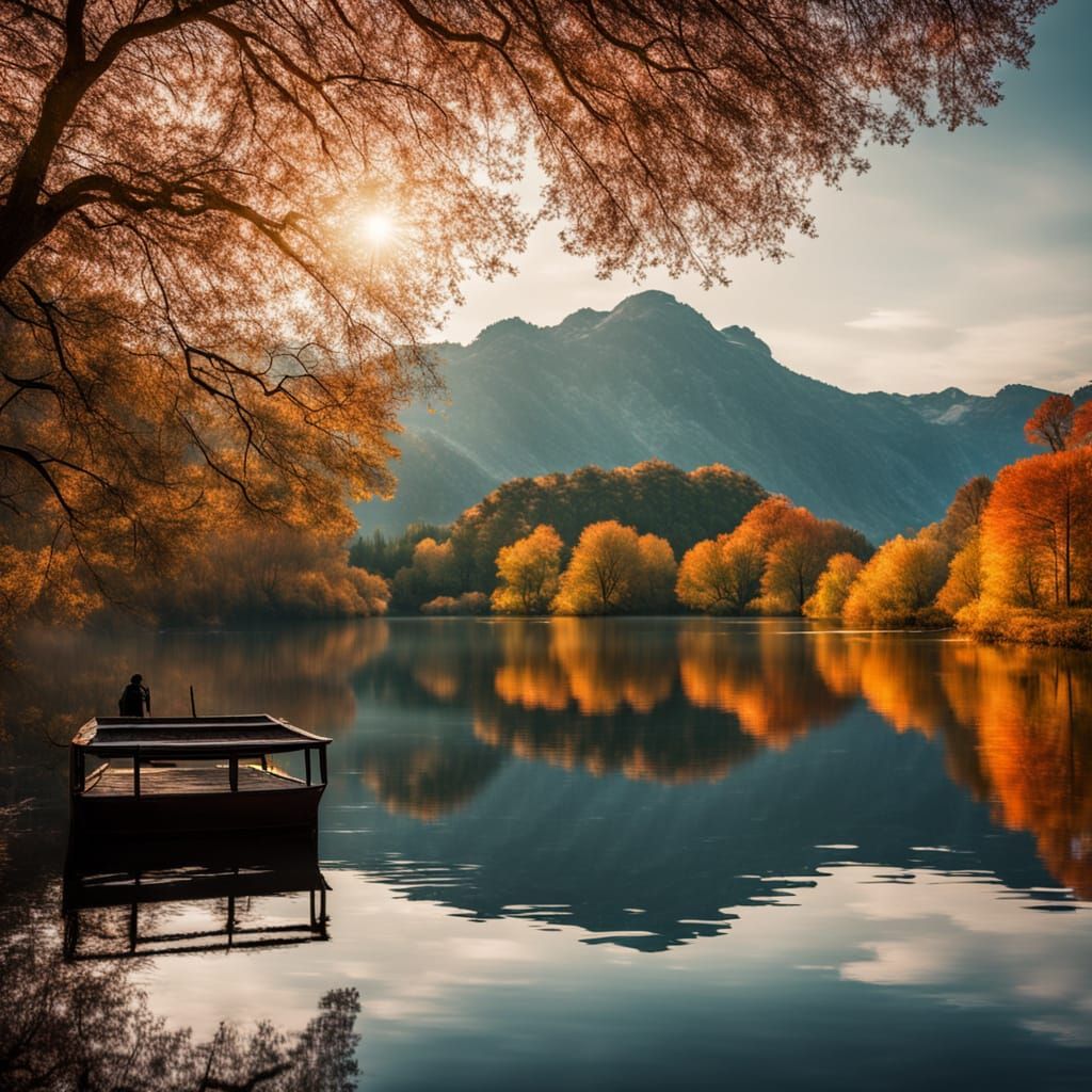 Vibrant Lake Reflection in Landscape Photography