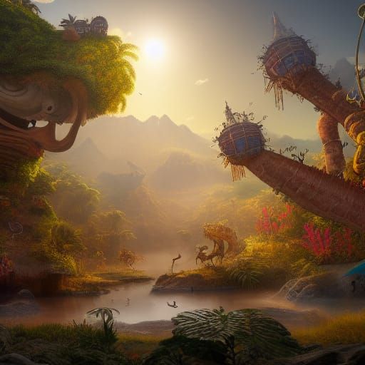 Fantastical Madagascar: Detailed Matte Painting