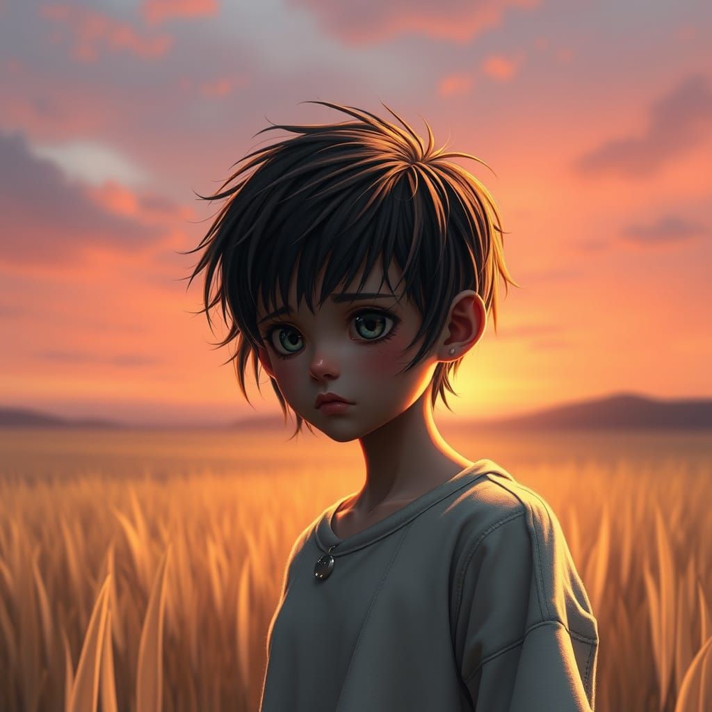 Hyperrealistic Portrait of Melancholy