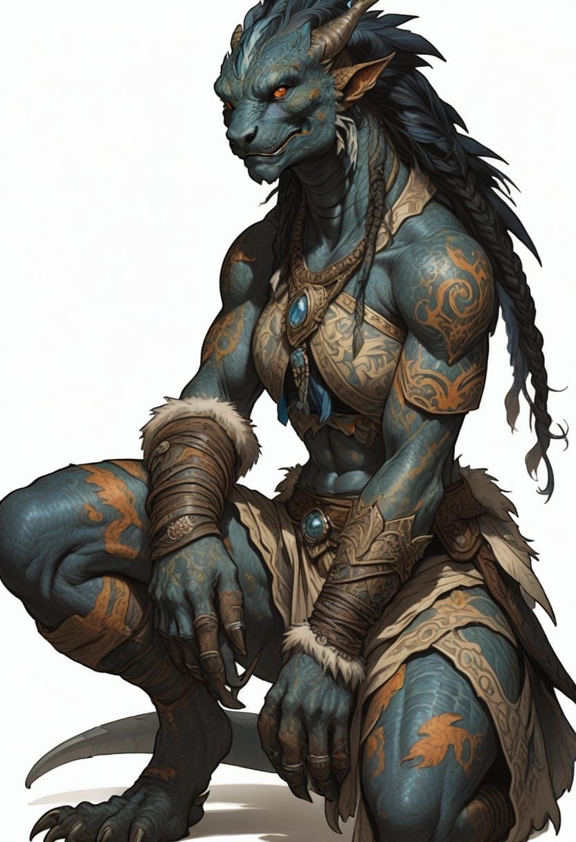 Surreal Fantasy Rogue Dragonkin Maiden