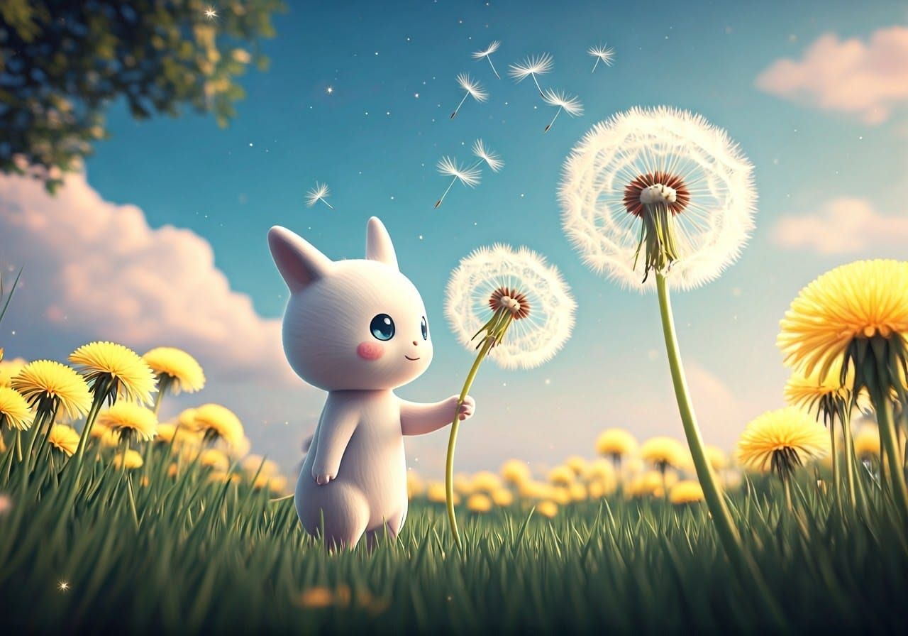 Whimsical Fairytale Scene in Pastel Wonderland