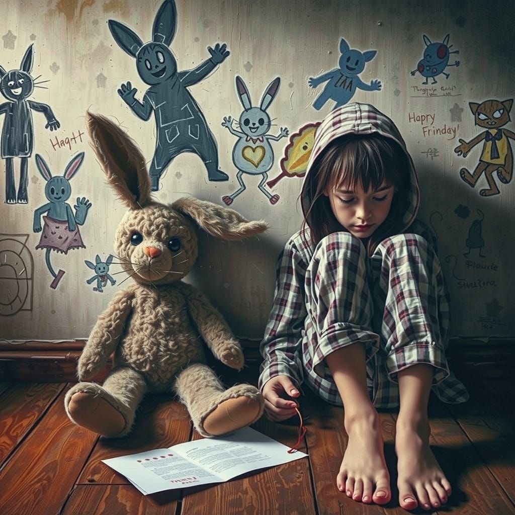 Melancholy Figure in Muted Tones, Expressive Art