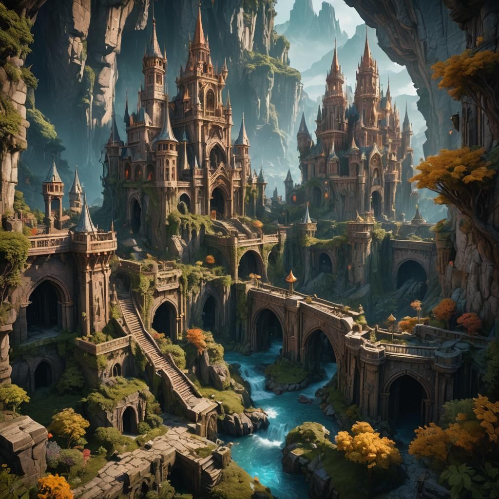 Fantastical Matte Painting in Deep Color