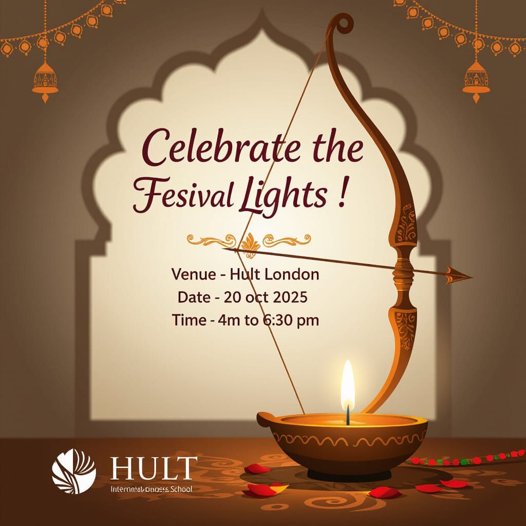 Diwali Celebration Flyer Design with Event Details