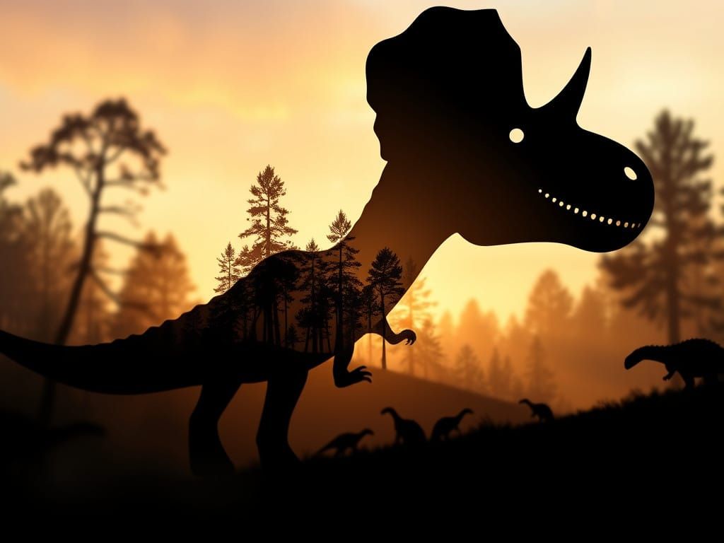 Dreamy Parasaurolophus Portrait in Eerie Jurassic Landscape