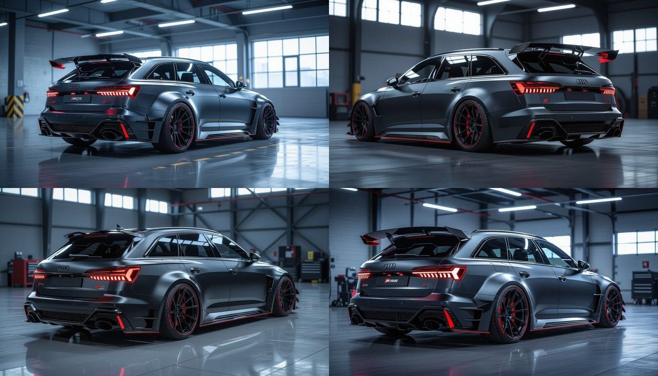 Aggressive Mat Black 2025 Audi RS6 Avant Widebody