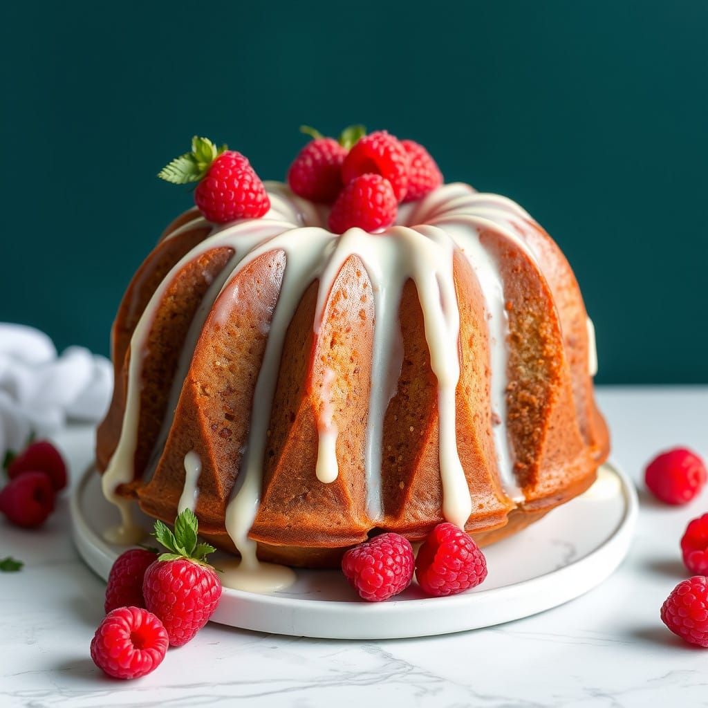 🥇Raspberry Bundt Cake