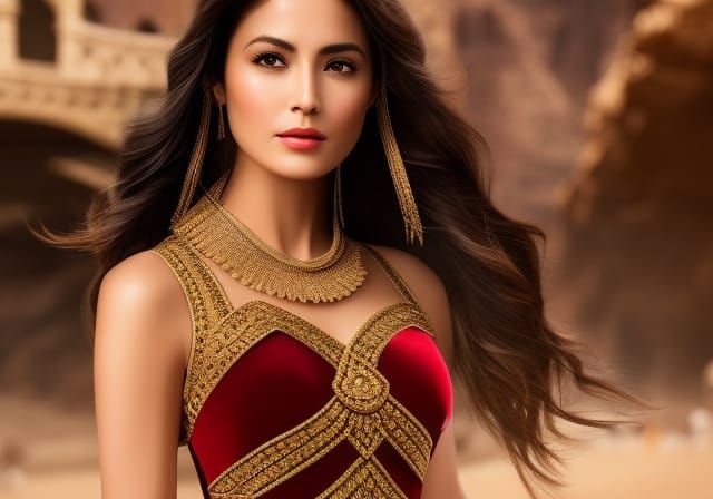 Beautiful Spanish Woman: Detailed Matte Painting