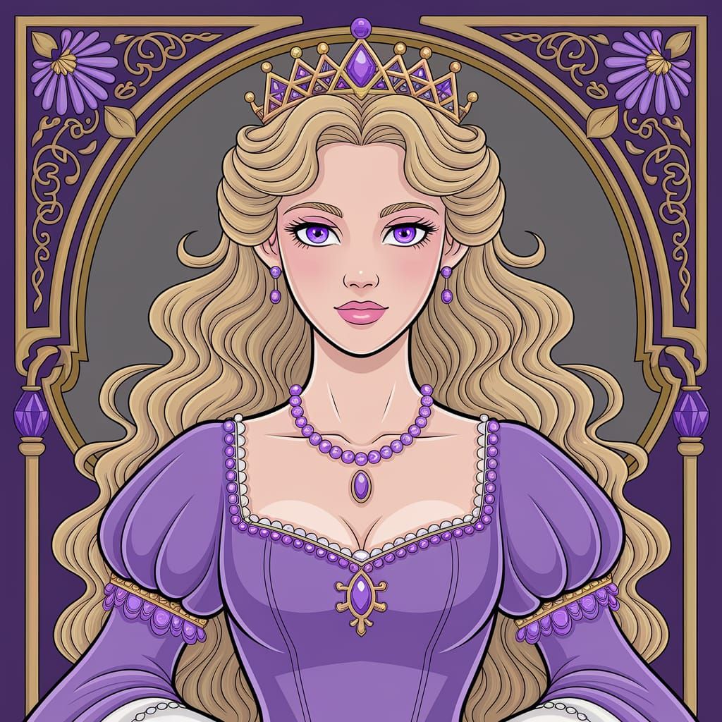 Elegant Medieval Princess in Regal Attire