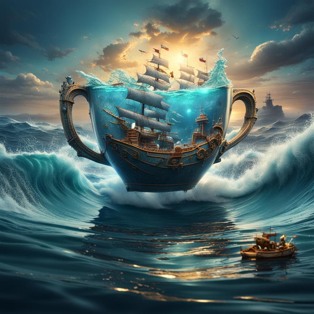 Ocean in a Cup: Detailed Matte Painting