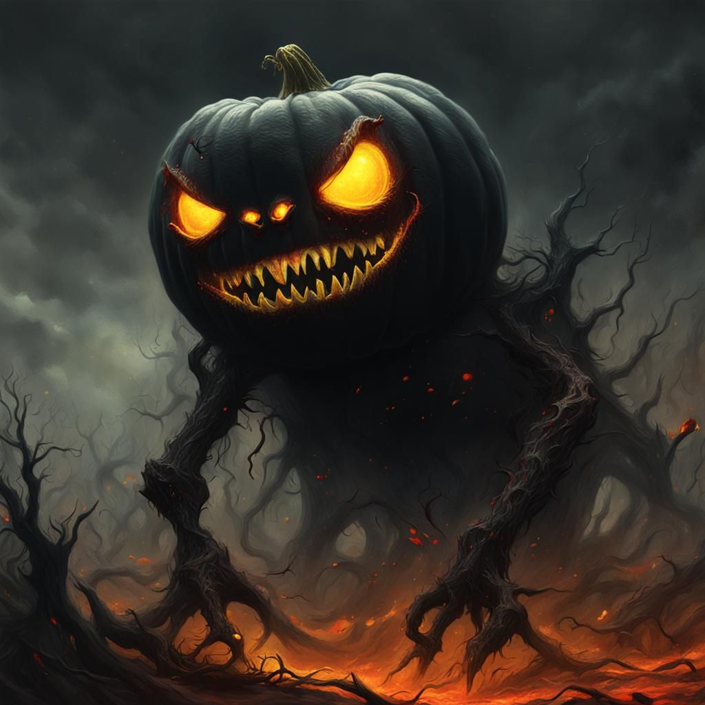 Ominous Pumpkin Creature Concept Art