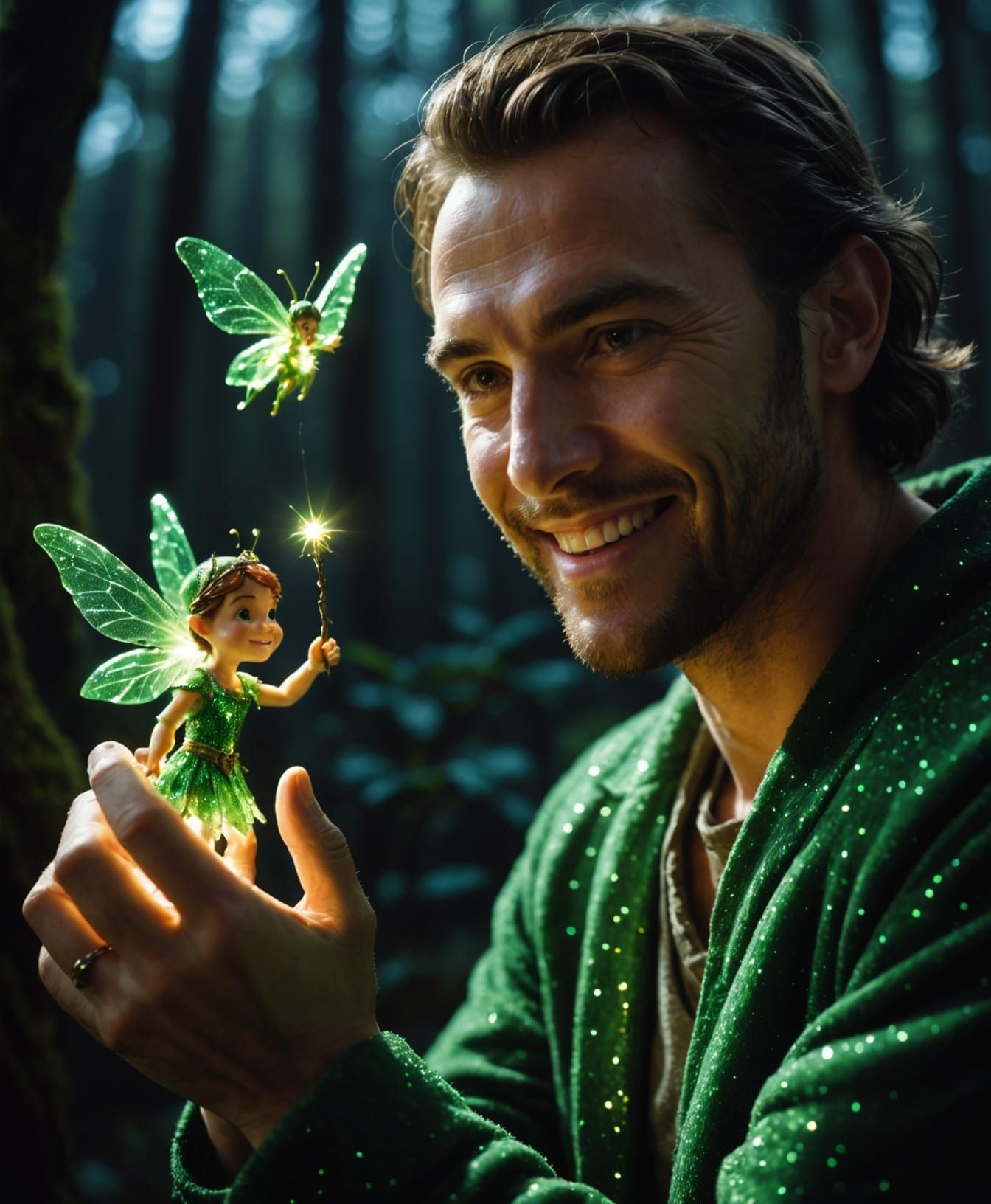 Giant Holds a Luminescent Fairy