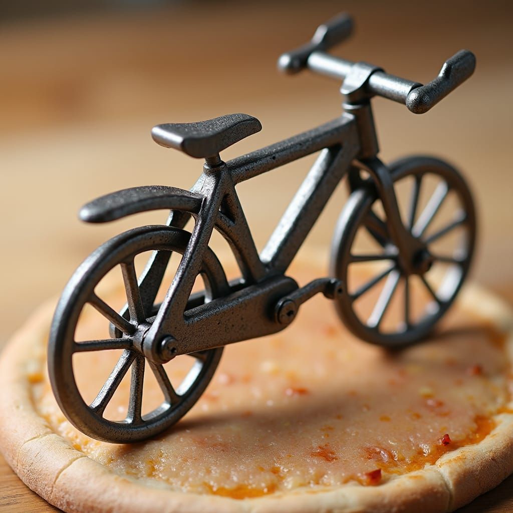 Bicycle Pizza Cutter with Sharp Wheels