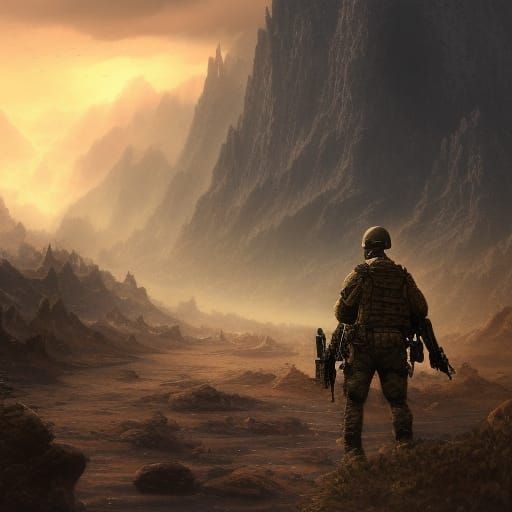 Special Forces on Last Mission: Detailed Fantasy Concept Art