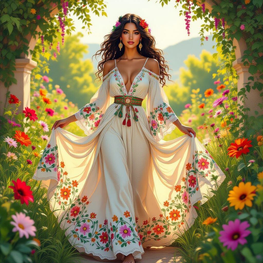 Rio Grande Valley Goddess in Fantasy Art Style