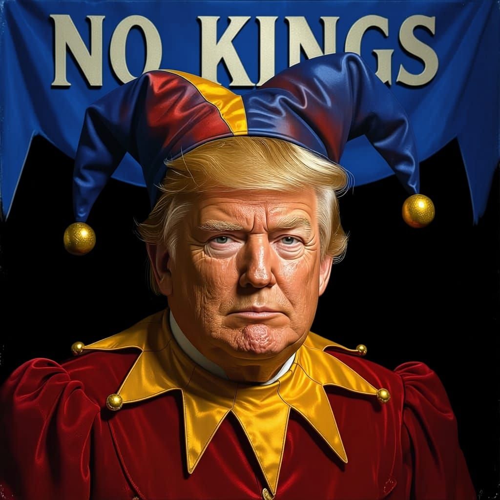 Donald Trump Head in Jester Hat